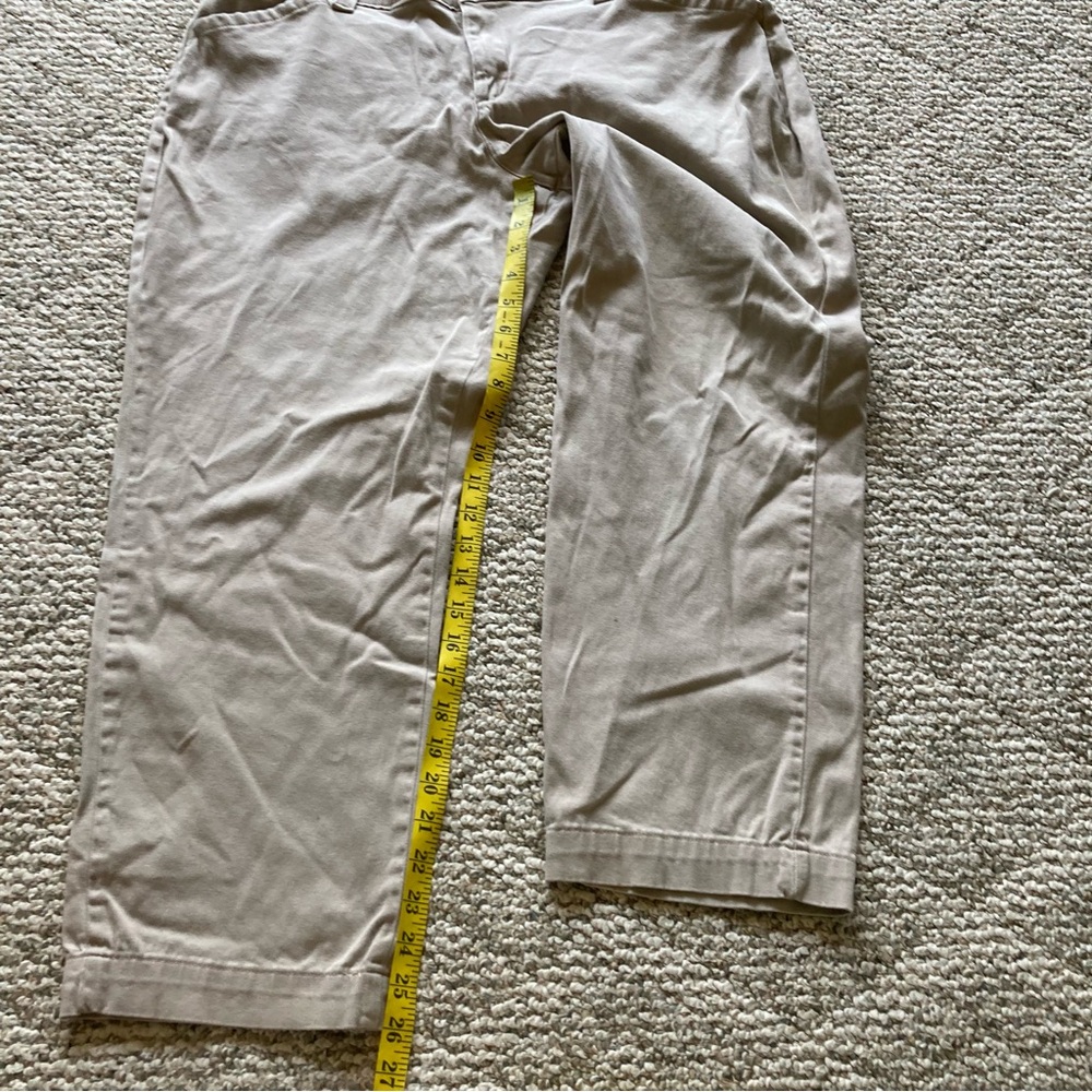 5/$15 Lee Comfort Waistband Light Khaki Tan Pants 16W PETITE - Picture 10 of 11